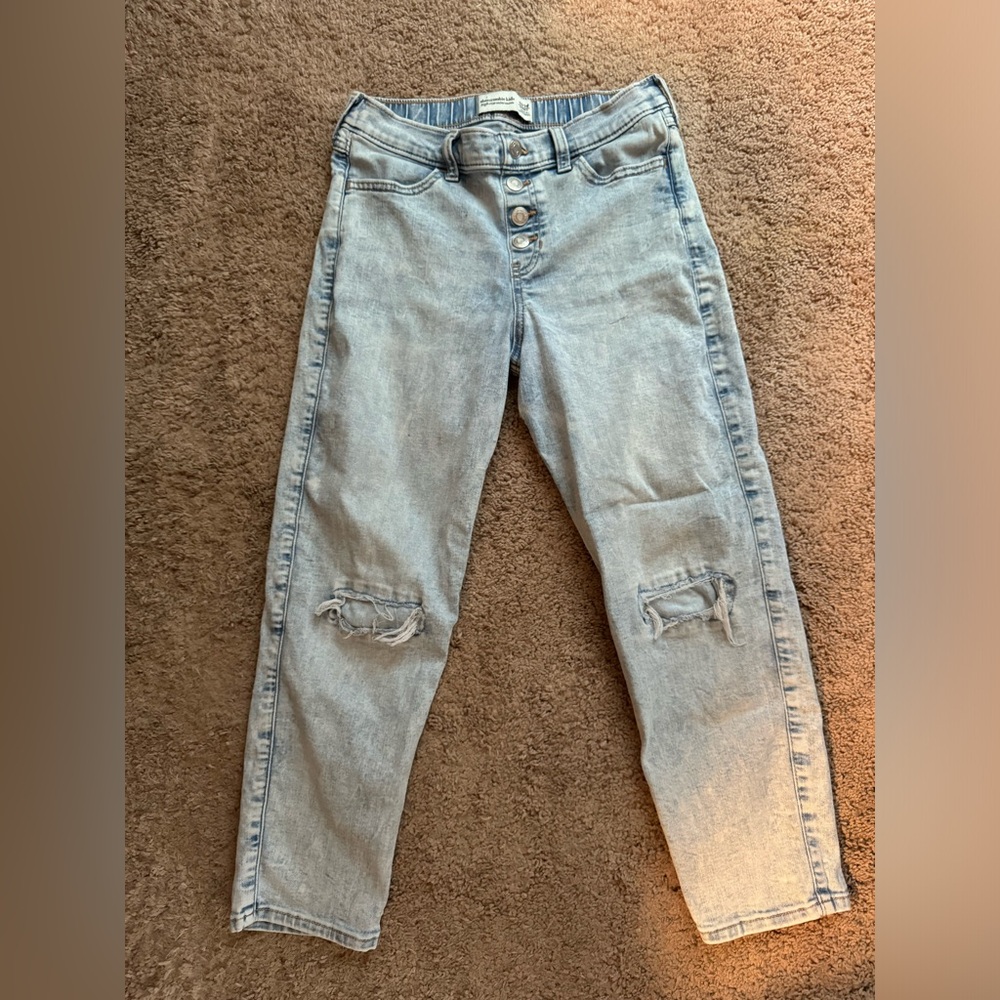 Abercrombie kids High Rise Mini Mom Jeans